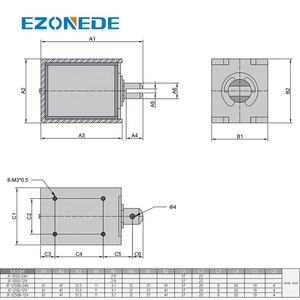 JF-1250B DC 24V 60N 10毫米冲程推动式开放式框架电磁电磁铁直线运动 - Product Image 6