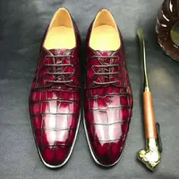 Klassische Luxus Marken Herren schuhe Hochwertige italienische reine Krokodil haut Büros chuhe Leder Kleid Schuhe Herren
