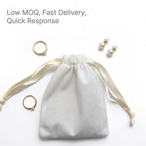 Custom Logo Printed Velvet Jewelry <b>Bag</b>, Eco-friendly Soft Velvet Gift Packaging Drawstring Pouch Earring Storage <b>Dust</b> <b>Bags</b> - Product Image 6
