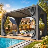 Pergola rétractable en aluminium de haute qualité, sur mesure, bioclimatique, installation facile, toit motorisé durable et imperméable