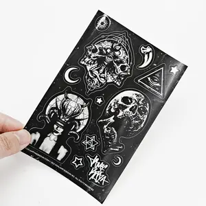 Aangepaste Waterdichte Anti-Kras Reflecterende Heldere Rug Lamineren 3d Gezwollen Demon Slayer Kus Gesneden Sticker Vel