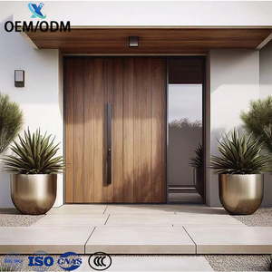 Nhà máy trực tiếp nhà thép cửa cổng thiết kế kim loại pivot pháp phía trước nhập ngoại thất an ninh khác cửa ra vào cho biệt thự - Product Image 2