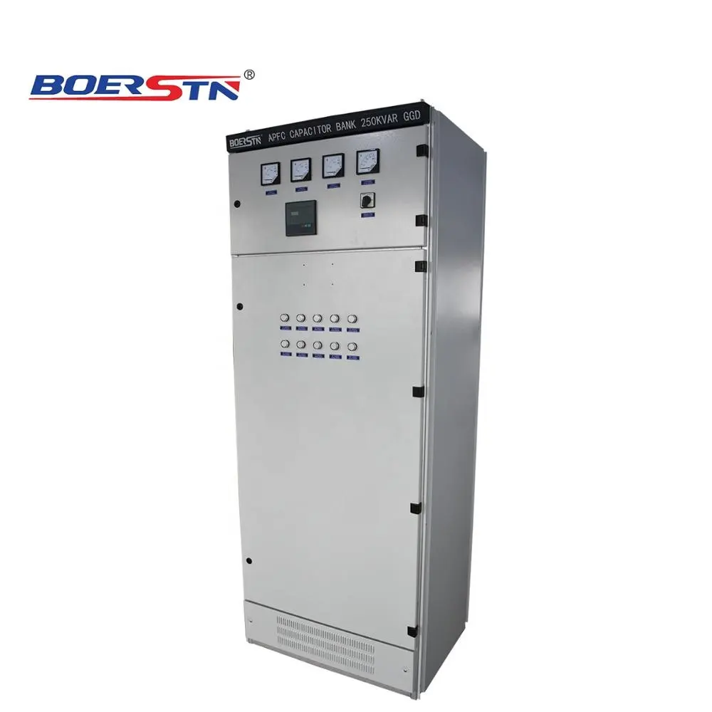 Reactief Vermogen Compensator / 380V 250 Kvar Condensator Bank Board Met Apfc Automatische Power Factor Correctie