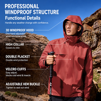 Veste 3-en-1 imperméable, coupe-vent et chaude avec fermeture éclair pour la randonnée, le camping, l'alpinisme et les sports d'hiver