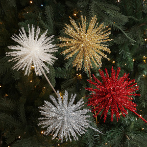 Décorations de Noël colorées en forme d'étoiles 3D éclatantes, <span class=keywords><strong>paillettes</strong></span>, décorations <span class=keywords><strong>pour</strong></span> arbre de Noël, pulvérisation de poudre - Product Image 1