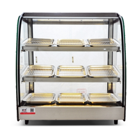 Chauffe-Plats CH-3D avec Verre Courbé – Ensemble de Présentoirs Chauffants pour Aliments, Snacks et Buffets