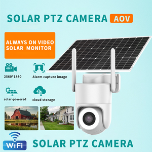 Ngoài trời tự động theo dõi mạng không dây PTZ dome camera xem từ xa hai cách âm thanh 4MP Wifi năng lượng mặt trời cctv camera - Product Image 3