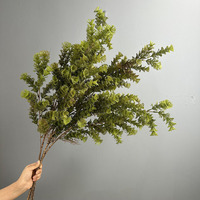 Branche de cyprès doré artificielle de 102 cm, 5 branches, verdure pour la décoration de la maison, du bureau, de l'hôtel, des mariages, des vases, vente en gros