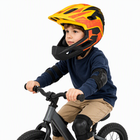 Casque de moto intégral pour enfants, réglable, pour BMX, vélo, résistant aux chocs, protection de la tête