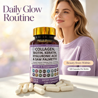 Complément en poudre de peptides de collagène à marque privée pour adultes : Peau lisse, éclat blanchissant, enzymes digestives, beauté des cheveux et des ongles