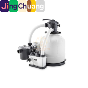 <span class=keywords><strong>Piscine</strong></span> familiale JingChuang26378 1066,66 cm, ensemble de <span class=keywords><strong>piscine</strong></span> rectangulaire à structure tubulaire gris foncé - Product Image 3