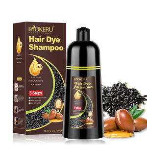 แชมพูเปลี่ยนสีผมโมเครุ 500 มล. 3 in 1 สีดำ ผสมสารสกัดน้ำมันอาร์แกนธรรมชาติ สำหรับย้อมผมถาวร รับผลิตแบบ OEM ปรับแต่งได้ ขายส่ง - Product Image 3