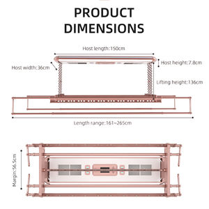 Séchoir à linge intelligent avec éclairage LED au plafond, séchage rapide aux UV pour laverie commerciale - Product Image 6