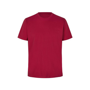 Camiseta de algodón sólido de silueta relajada para hombre con mangas cortas y construcción lateral sin costuras para movimiento sin restricciones - Product Image 1