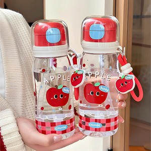 Bouteille d'eau portable Cruhre Apple Cartoon 680 ml avec paille pour enfants et étudiants - Product Image 2