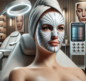 <span class=keywords><strong>Mascarilla</strong></span> de <span class=keywords><strong>tela</strong></span> de microcorriente para estiramiento de la piel para tratamientos faciales y beneficios antienvejecimiento - Product Image 5