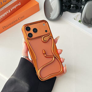 <span class=keywords><strong>Coque</strong></span> de téléphone en TPU souple, respirante, avec placage brillant et découpes, motif <span class=keywords><strong>serpent</strong></span> 3D cool pour <span class=keywords><strong>iPhone</strong></span> Air 17 16 15 14 13 12 <span class=keywords><strong>11</strong></span> Pro Max - Product Image 1