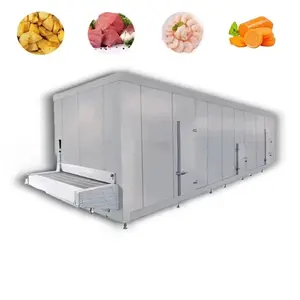 Industrial manufacturer frozen fruits and vegetable processing freezing tunnels blast freezer machines