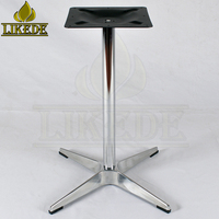 Prix bas en aluminium center table jambes en métal table de conférence table à manger en pied en croix