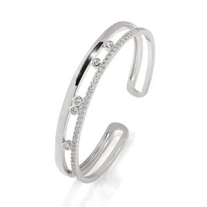 Rakol กำไลข้อมือแฟชั่นสตรีดูไบดอกไม้ BP2219สร้อยข้อมือกลวงกำไลข้อมือสตรี - Product Image 1