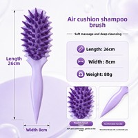 Brosse de massage capillaire à coussin d'air, peigne à queue pointue, brosse de massage pour le cuir chevelu et les méridiens