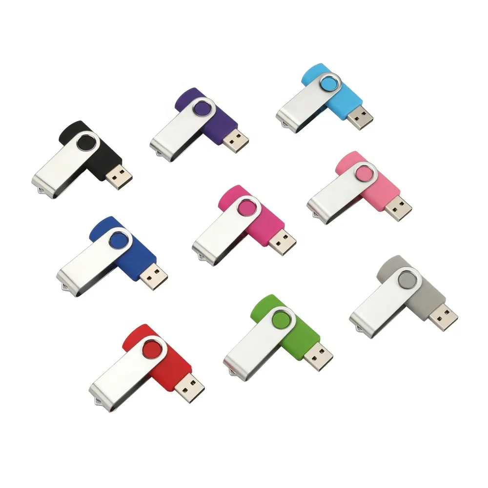 Custom Logo 2.0 3.0 Swivel USB Flash Memory Drive Usb Stick Pendrive 128MB 1Gb 2Gb 4Gb 8Gb 16Gb 32Gb 64Gb 128Gb