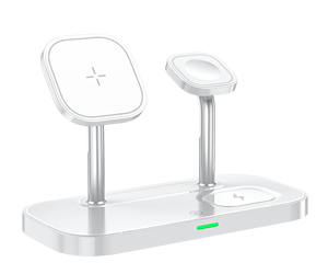 ที่ชาร์จไร้สายระบบแม่เหล็กเร็ว15W แบบ3-in-1ที่ไม่ซ้ำใคร2024พีซีอุปกรณ์อัพเกรดโคมไฟแท่นชาร์จสำหรับหูฟัง <span class=keywords><strong>iPhone</strong></span> สำหรับ airp - Product Image 2