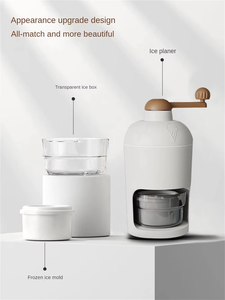 Hướng dẫn sử dụng nhựa Ice Cream Maker công cụ lưỡi thép không gỉ ABS + thép không gỉ tay trắng Ice Crusher bông tuyết Ice Maker - Product Image 4