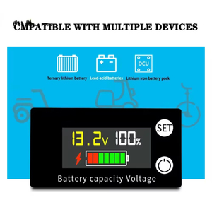 Dc 8V-100V không thấm nước chỉ báo dung lượng pin báo động nhiệt độ Vôn kế Đồng hồ đo điện áp cho axit chì Lithium LiFePO4 - Product Image 5