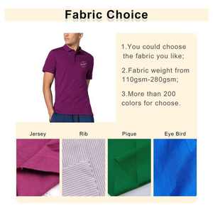 Unisexe 100% coton pour polos 180 grammes usine vente en gros OEM imprimé solide broderie Logo 180 tissé blanc Golf hommes - Product Image 2