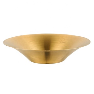 Ciotola di <span class=keywords><strong>Pasta</strong></span> coreana all'ingrosso in acciaio inossidabile cappello ciotola di bambù piatti occidentali piatto insalatiera - Product Image 1