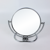 Miroir de maquillage pliable double face en verre pratique et portable de 6 pouces, adapté à la maison et aux voyages