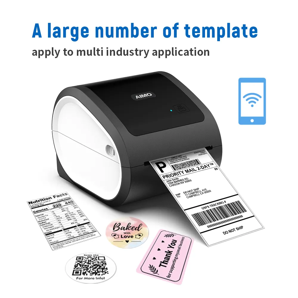 Impresora de etiquetas térmica sin tinta ecológica 4x6 impresora térmica de etiquetas de envío mini impresora térmica impresión rápida