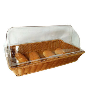 ตะกร้าขนมปังและผลไม้มีสไตล์พร้อมฝาปิดจาก <span class=keywords><strong>Meichu</strong></span> ดีไซน์ฝาปิดโปร่งใสสำหรับจัดแสดงแบบบุฟเฟต์ - Product Image 1
