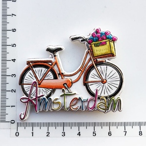 Aimant de réfrigérateur 3D personnalisé en résine UV, impression ou peinture à la main, souvenir néerlandais, maison de tulipe, boutique d'halloween, aimants pays-bas - Product Image 2
