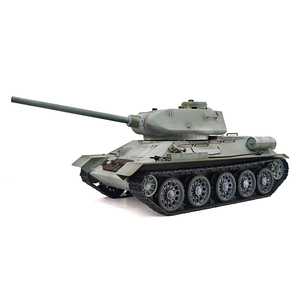 COOLBANK <span class=keywords><strong>Tanque</strong></span> RC <span class=keywords><strong>T</strong></span>-<span class=keywords><strong>34</strong></span>/85 Camuflaje de Nieve Personalizado 3909-1 PRO Modelo de Batalla Soviético con Disparo de BB, Humo y Sonido 2.4Ghz Edición de Coleccionista - Product Image 1