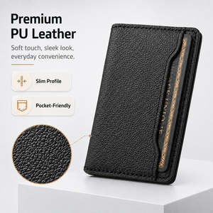 Denior OEM ODM <span class=keywords><strong>Porta</strong></span> Carte Adesivo in Pelle PU per <span class=keywords><strong>Telefono</strong></span> <span class=keywords><strong>con</strong></span> Tasca per Carte e Contanti per Acquirenti di Accessori Mobili - Product Image 4