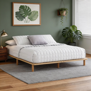 Modern Simple Design Bamboo Solid Wood King Size Eco-Friendly <strong>Platform</strong> <strong>Bed</strong> Frame Bedroom Furniture - Product Image 2