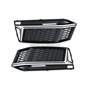 Cadre de lampe antibrouillard de voiture noir + chromé, Grille de feu antibrouillard pour <span class=keywords><strong>Audi</strong></span> A4 B9 2017 <span class=keywords><strong>2018</strong></span> - Product Image 5
