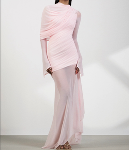 LS2697 moda düzensiz kesme kızlar doğum günü kıyafeti prenses uzun kollu kadınlar akşam elbise kokteyl balo elbise - Product Image 1