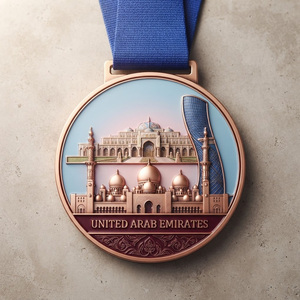 Moneda Conmemorativa de Dubái, Burj Khalifa, Emiratos Árabes Unidos, Medalla de Esmalte Dorado Antiguo para el <span class=keywords><strong>MINISTERIO</strong></span> DE DESARROLLO DE INFRASTRUCTURAS - Product Image 3