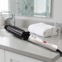 Lisseur de cheveux professionnel portable électrique à ions négatifs avec revêtement céramique LED et peigne à air chaud pour usage hôtelier et domestique