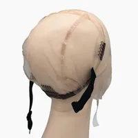 En gros, Bonnet de perruque Full Lace HD avec sangles réglables, bandes élastiques supplémentaires, outils de ventilation et de nouage pour extensions capillaires, en polyester