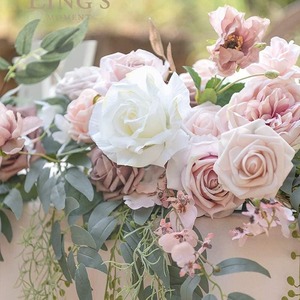 Guirnalda de <span class=keywords><strong>Rosas</strong></span> Artificiales de 2.7 m, Enredadera de Flores de Seda para Arco de Boda, Centro de Mesa para Banquetes de Hotel, Decoración del Hogar - Product Image 5