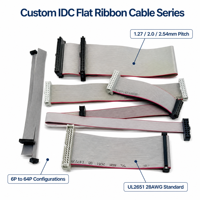 Câble plat IDC personnalisé, assemblage de câbles à pas de 1,27 mm, 2,0 mm, 2,54 mm, 6 à 64 broches, connecteur FC vers FC femelle, fil pour PCB, imprimante 3D, PLC