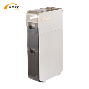 Bathroom Slim Rolling Storage Cabinet 2-tier/3-tier/4tier Plastic Drawer Nearby Washstand Washing Machine