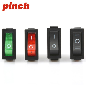 Interruptor basculante KCD3 de 3 pines y 2 posiciones con luz roja de 16A para dispensador de agua - Product Image 1