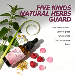 Mélange Herbal Naturel pour la Santé Menstruelle des Femmes Adultes : Gouttes Orales de Mère-aimée, Citronnelle, Camomille, Framboise Sacrée et <span class=keywords><strong>Rose</strong></span> - Product Image 2