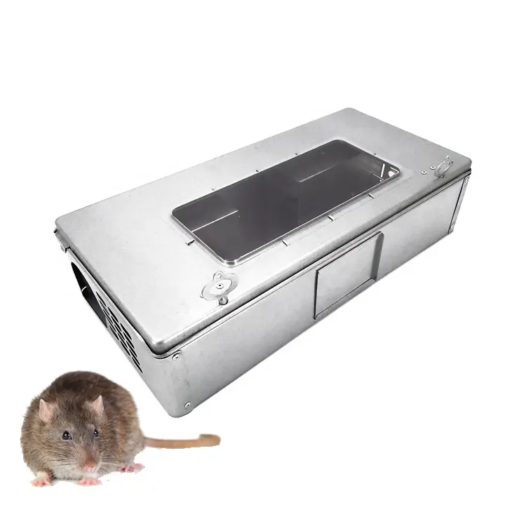 Armadilha instantânea para rato, mouse com captura multi armadilha de metal da prata do rato, embalagem para móveis, armadilhas para porta e fazenda