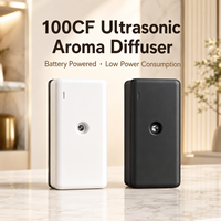 Diffuseur d'arômes ultrasonique compact Koeazy, autonomie de 5 mois, couverture de 150 m³, 4 piles AA, éclairage LED, sans obstruction, pour voiture et hôtel